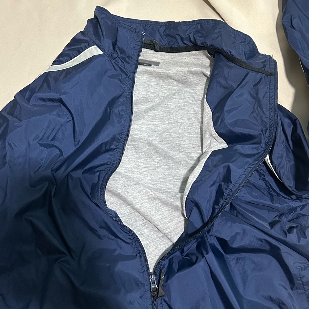 Nike Men's Vintage Zip Blue Pullover Windbreaker Jacket - Size XXL - Picture 6 of 11